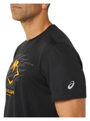 Asics Fujitrail Logo Black Orange short-sleeved jersey