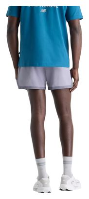 Pantaloncini New Balance Run Essential 5in Grigi da uomo