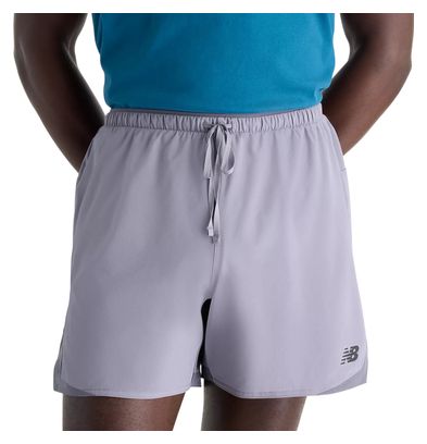 Pantaloncini New Balance Run Essential 5in Grigi da uomo