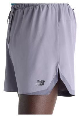 Pantaloncini New Balance Run Essential 5in Grigi da uomo