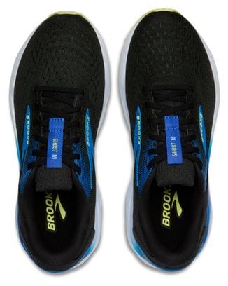 Brooks Ghost 16 Running Shoes Black/Blue/Yellow Men's