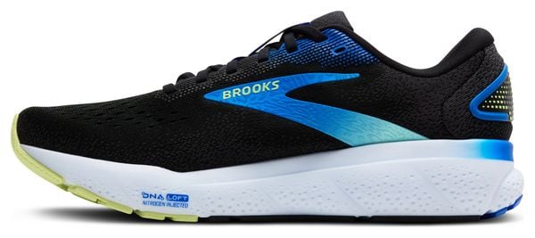 Brooks Ghost 16 Running Shoes Black/Blue/Yellow Men's