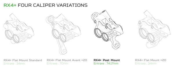 Pinza Hope RX4 + Post Mount Sram DOT Naranja HBSPC73C