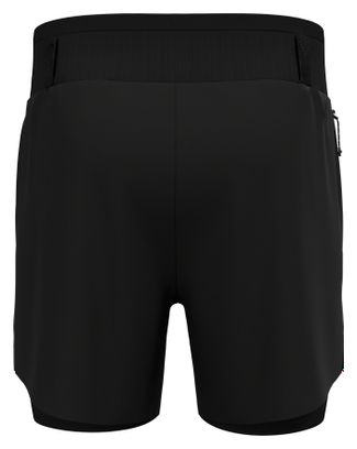 Short 2-en-1 Odlo X-Alp Trail 6'' Noir Homme