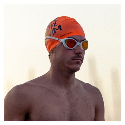 BuddySwim OzeanX Occhialini da nuoto bianco/arancio a specchio
