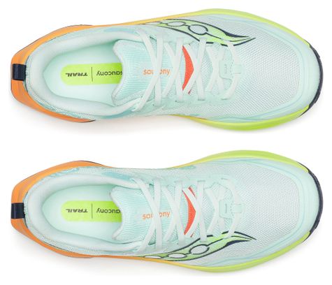 Chaussures Trail Saucony Peregrine 16 Bleu/Orange/Jaune Femme