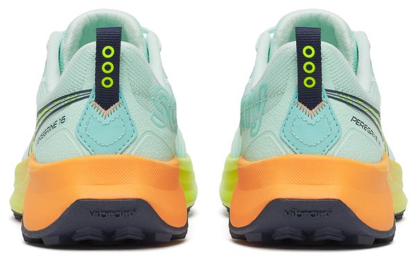 Chaussures Trail Saucony Peregrine 16 Bleu/Orange/Jaune Femme