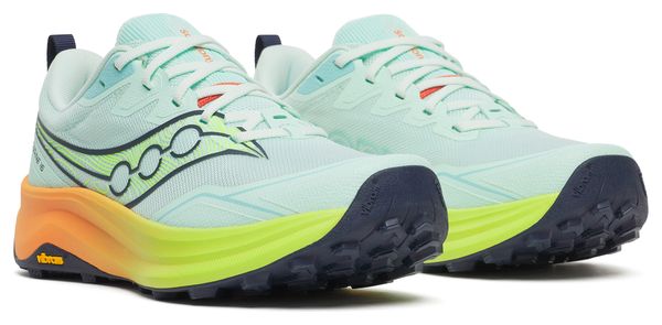 Chaussures Trail Saucony Peregrine 16 Bleu/Orange/Jaune Femme