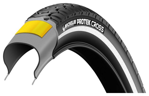 Pneu Urbain Michelin Protek Cross 26'' Tubetype Rigide Renfort anti crevaison 1mm Ebike Ready