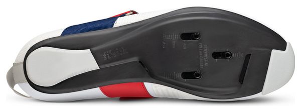 Chaussures de Triathlon Fizik Hydra Aeroweave Carbon Blanc/Bleu/Rouge