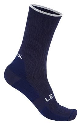 Hohe Socken mit Kragen Blau/Weiß