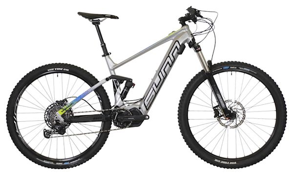 Gereviseerd product - Volledig geveerde elektrische mountainbike Sunn Gordon S1 Sram SX 12V 630 Wh 29'' Zilver