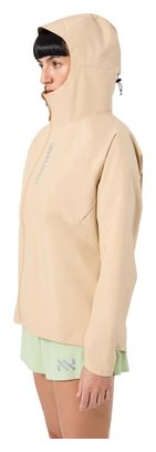 Chaqueta impermeable NNormal Trail Rain beige para mujer