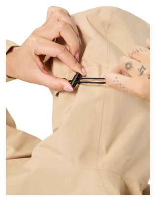 Chaqueta impermeable NNormal Trail Rain beige para mujer