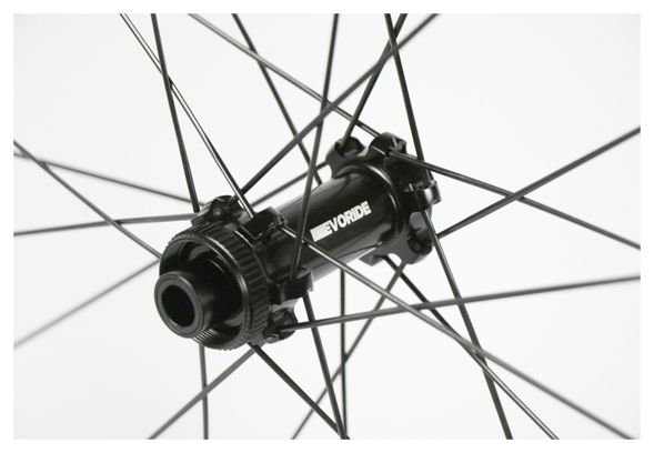 Paire de roues Evoride EvoGravel – Noir - 700c Disque - 1390gr - 12x100 / 12x142 – Shimano 10/11 vitesses - Centerlock – 2024