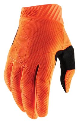 100% RIDEFIT Handschuhe Fluo Orange Schwarz