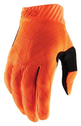Paire de Gants 100% Ridefit Fluo Orange Noir