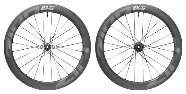 Pair of Zipp 404 Firecrest Tubeless Disc 700c Wheels | 12x100 - 12x142mm | Centerlock