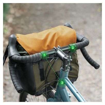 Sacoche de guidon extensible ROCKBROS verte