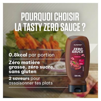 Tasty Zero Sauce (6x320ml) - Superset Nutrition - Barbecue - Sauces Zéro