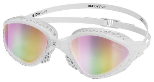 BuddySwim OzeanX Zwembril Wit/Iridium Spiegel