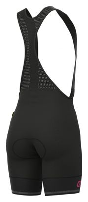 Alé Sella Plus Damen-Trägerhose Schwarz/Fluo Pink
