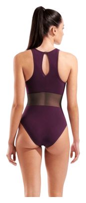 Maillot de Bain Arena Mesh Panels Dos Vent Bordeaux Femme