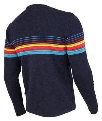 Pull en laine Ivanhoe retro-Col rond ample bleu marine-bleu