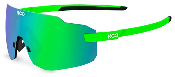 KOO Supernova Fluorescent Green Sunglasses - Mirror Green Lenses