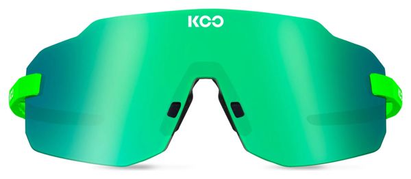 KOO Supernova Fluorescent Green Sunglasses - Mirror Green Lenses