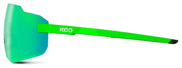KOO Supernova Fluorescent Green Sunglasses - Mirror Green Lenses