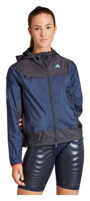 adidas Performance adizero Women's Waterproof Jacket Black Blue