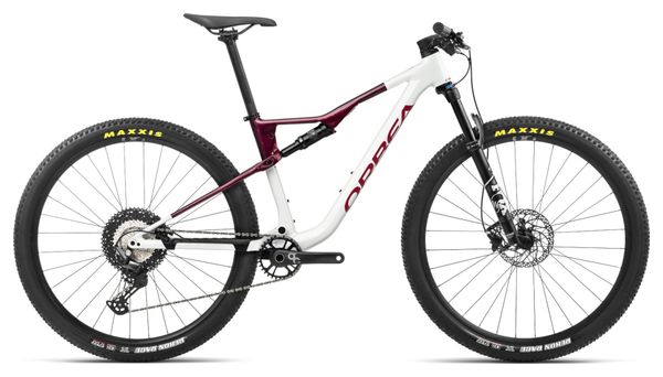 Orbea Oiz H30 MTB con suspensión total Shimano Deore 12S 29'' Blanco Chic Shadow Coral Rojo 2024