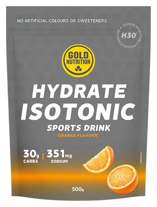 GoldNutrition Hydrate Isotonic H30 Orange Energy Drink, 500 g