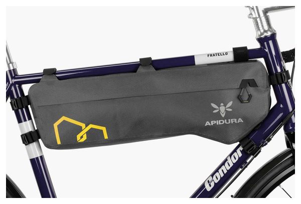 Sacoche de Cadre Apidura Expédition 6.5L Gris / Jaune