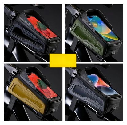 Bike frame bag with phone holder 1L khaki WILD MAN