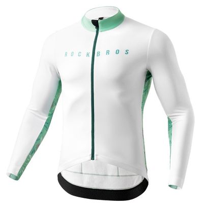 Cycling jersey thermal sleeves long white ROCKBROS