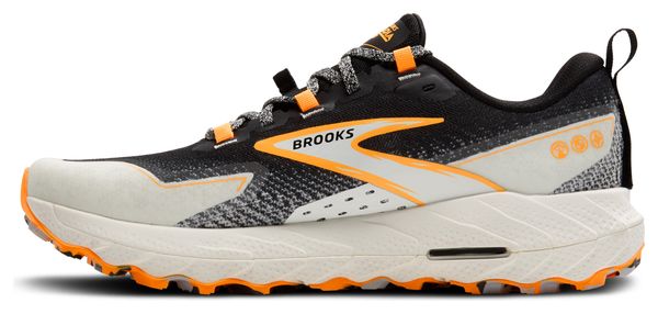 Zapatillas de trail Brooks Cascadia 18 para hombre Negro/Blanco/Naranja