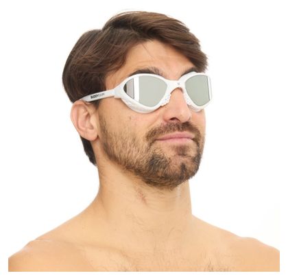 BuddySwim OzeanX Swim Goggles White/Silver Mirror
