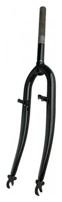 FOURCHE VTT 26  ACIER NOIRE FILETEE 1  V-BRAKE A TASSEAUX