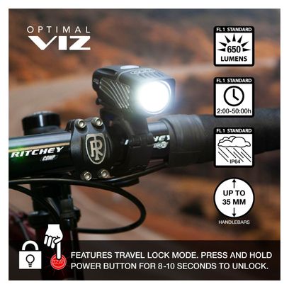 NiteRider Lumina Micro 650 / Vmax+ 150 Combo Front and Rear Light Set