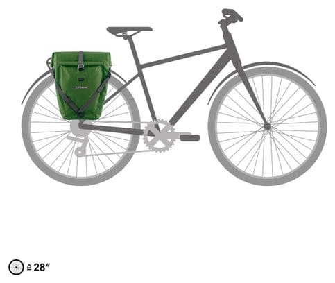 Bolsa para bicicleta Ortlieb Back-RollerPlus 23L Verde musgo