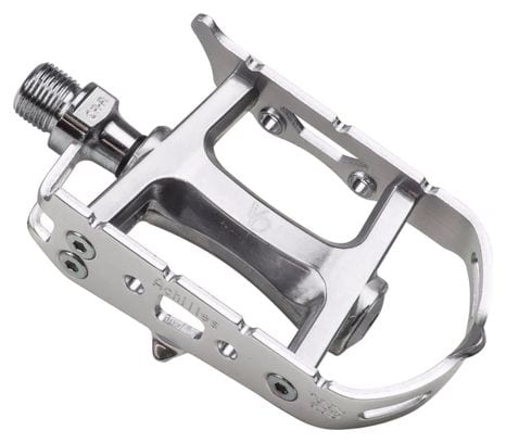 Paar VéloOrange Flat Pedals Quill Road Pedals Silber