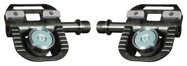 Pair of Magped Gravel Magnetic Pedals (200N Magnet) Steel Axle Grey