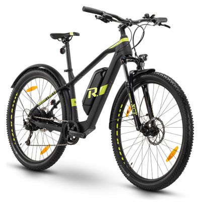 VTT Électrique Semi-Rigide R Raymon HardRay E-Nine2.5 Street Shimano Altus/Deore 9V 410 Wh 29'' Noir/Vert 2020