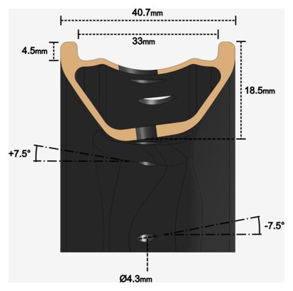 Jante carbone WE ARE ONE – Fuse 33mm - 29  - 32 trous