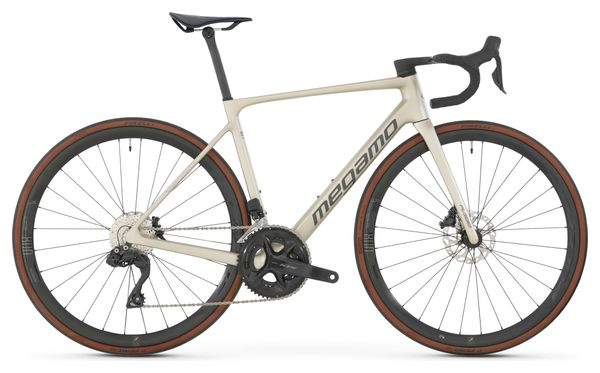 Bicicletta da strada Megamo Raise 15 Shimano 105 Di2 12V 700 mm Beige 2026
