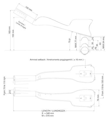 Deda Jet One Carbon 31,7 mm Verlängerungen Schwarz