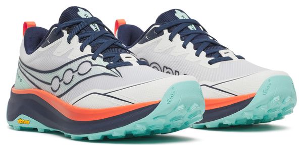 Chaussures Trail Saucony Peregrine 16 Blanc/Bleu/Orange Femme