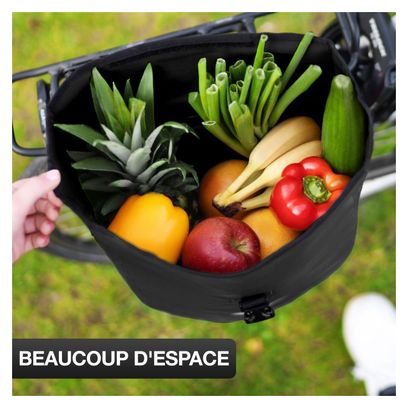 ValkBasic - sacoche de porte-bagages grande et étanche - noir